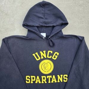 UNCG Spartans Mens Size L Black Champions University Hoodie